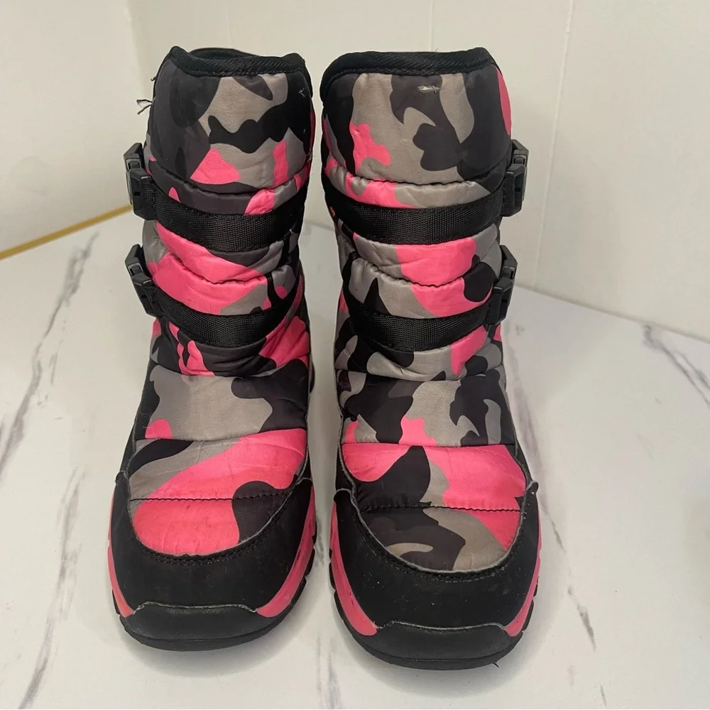 Girls’ Snow Boots Pink and Black Size 3 Little Girl